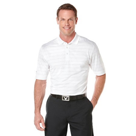 Men's Callaway Opti-Vent Mesh Polo Shirt - White