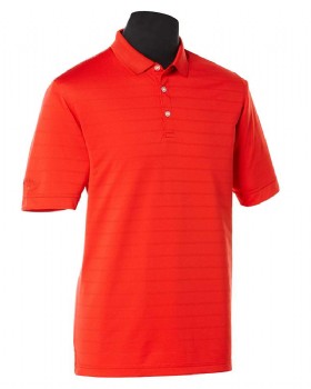 Men's Callaway Opti-Vent Mesh Polo Shirt - Red/Salsa